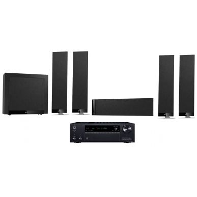 Домашний кинотеатр 5.1 KEF T301 BLACK + AV-ресивер Onkyo TX-NR696 B M3